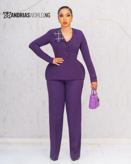 PURPLE BLAZER TROUSER SET