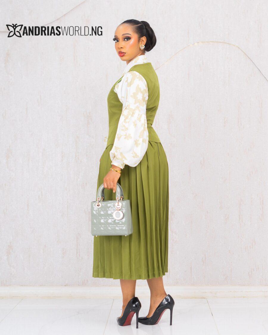 OLIVE THREE PIECE SKIRT SET