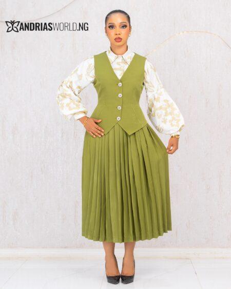 OLIVE THREE PIECE SKIRT SET