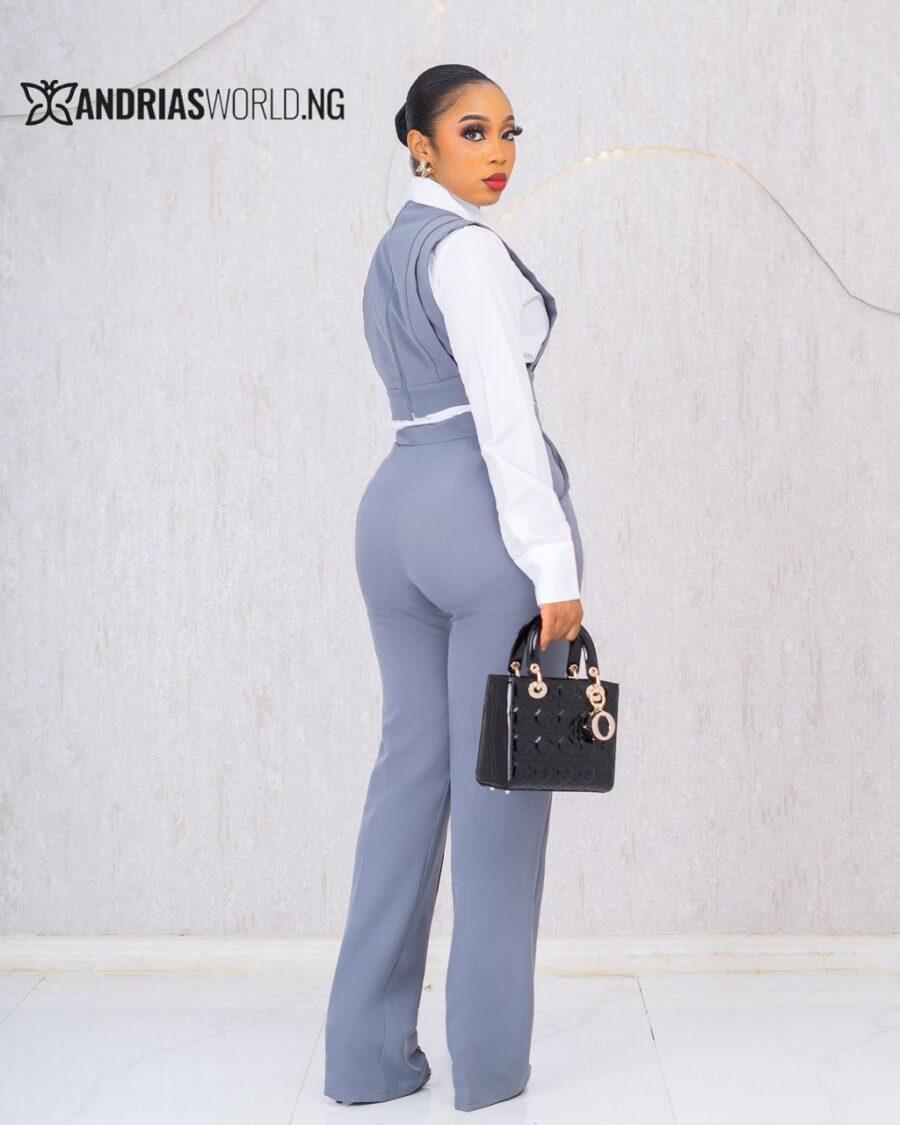 GREY THREE PIECE TROUSER SET