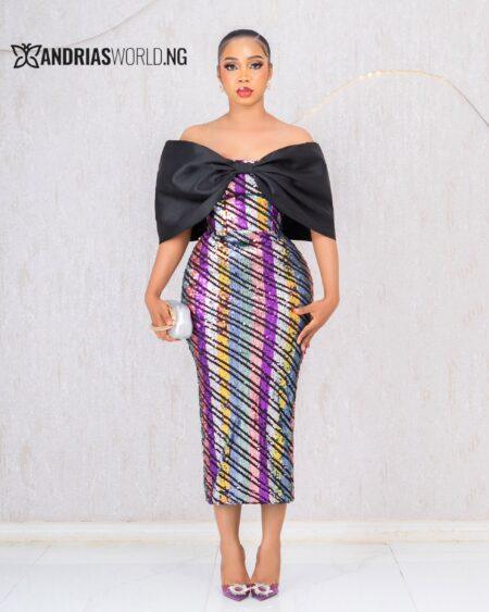 MULTICOLORED SEQUIN CORSET DRESS