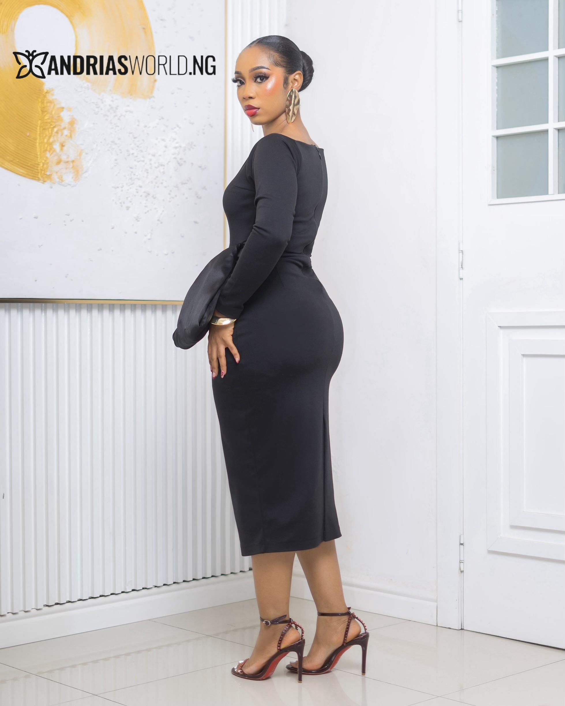 BLACK MIDI DRESS BLACK MIDI DRESS