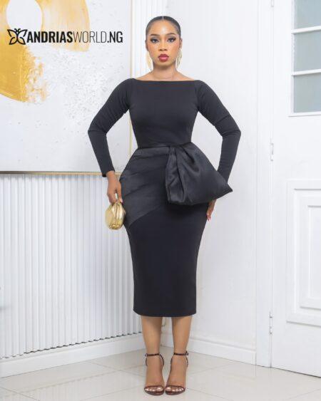 BLACK MIDI DRESS BLACK MIDI DRESS