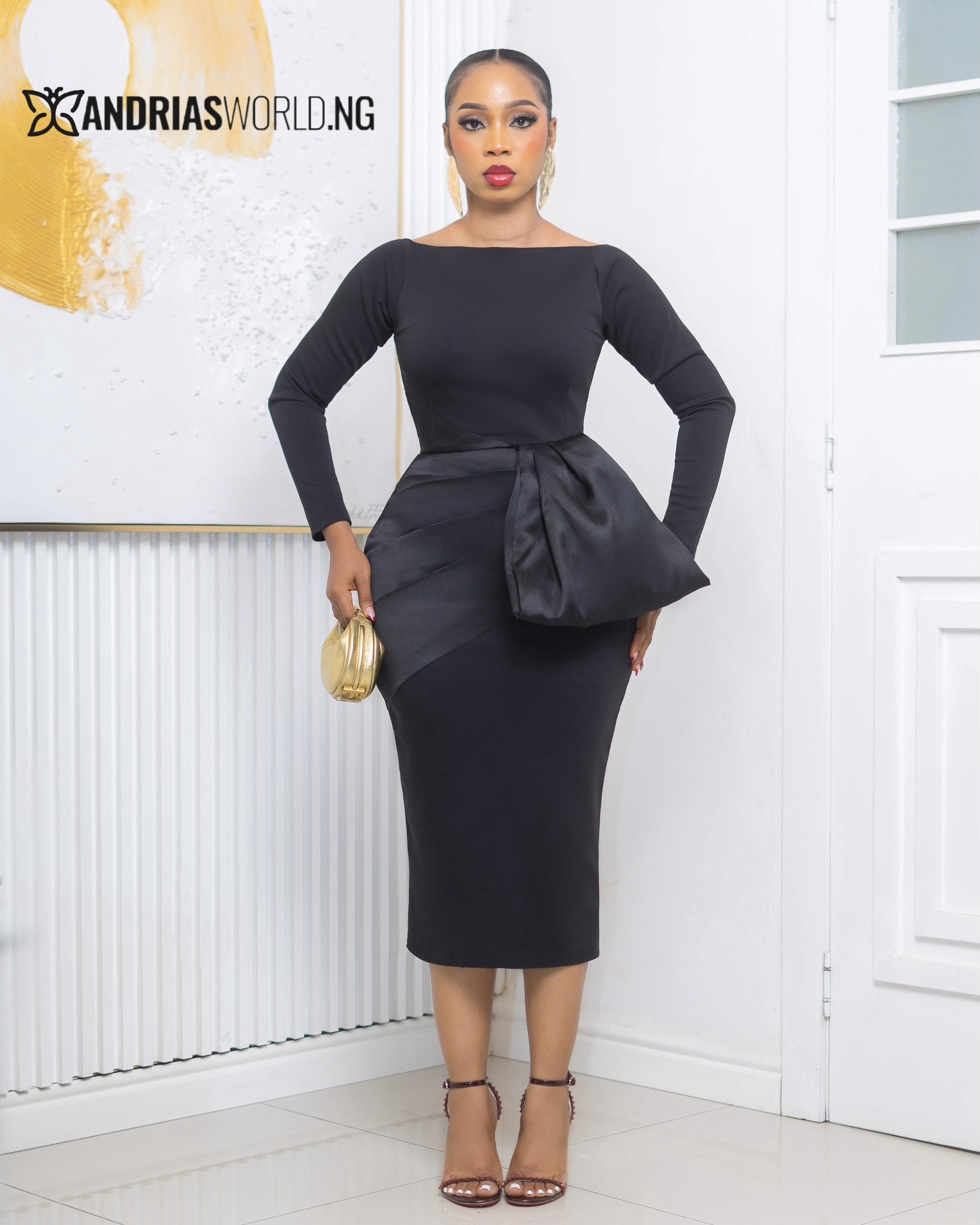 BLACK MIDI DRESS BLACK MIDI DRESS