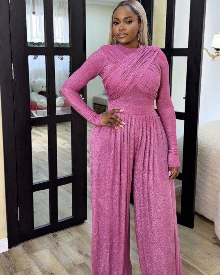 PINK SHIMMER JUMPSUIT PINK SHIMMER JUMPSUIT