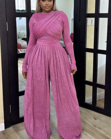 PINK SHIMMER JUMPSUIT PINK SHIMMER JUMPSUIT