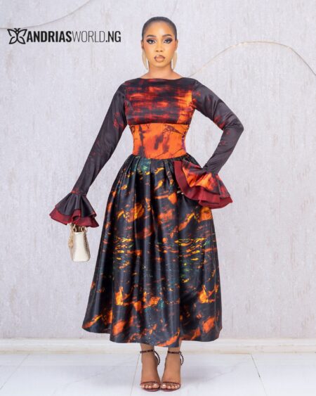 MULTICOLORED SKATER CORSET DRESS