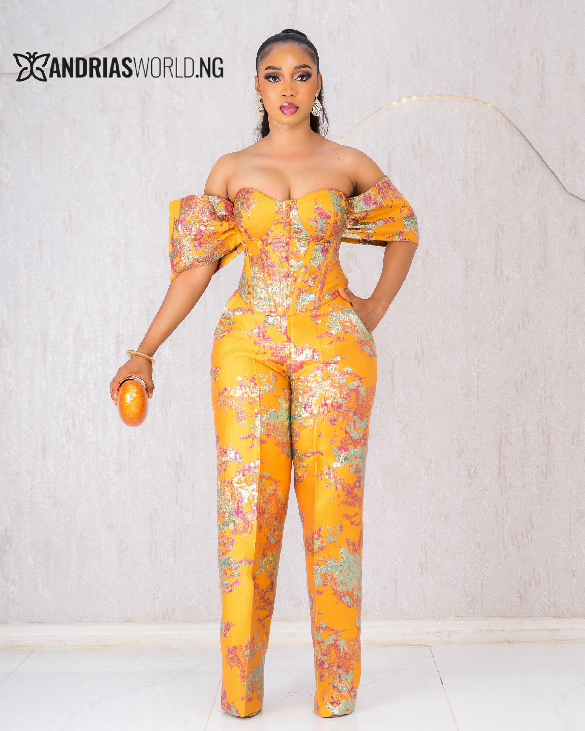 MUSTARD DAMASK CORSET AND TROUSER SET MUSTARD DAMASK CORSET AND TROUSER SET