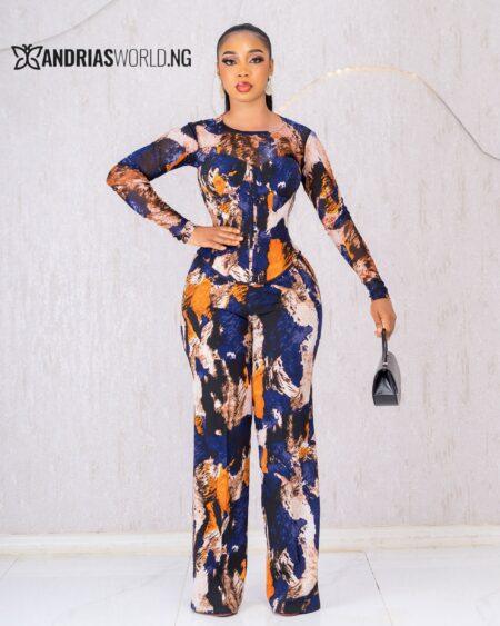 THREE PIECE MESH AND CORSET TROUSER SET