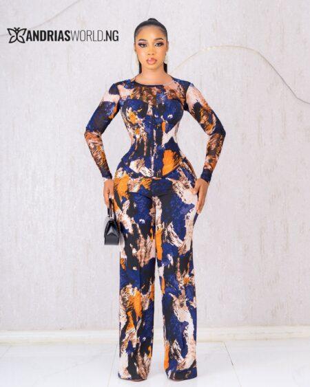 THREE PIECE MESH AND CORSET TROUSER SET