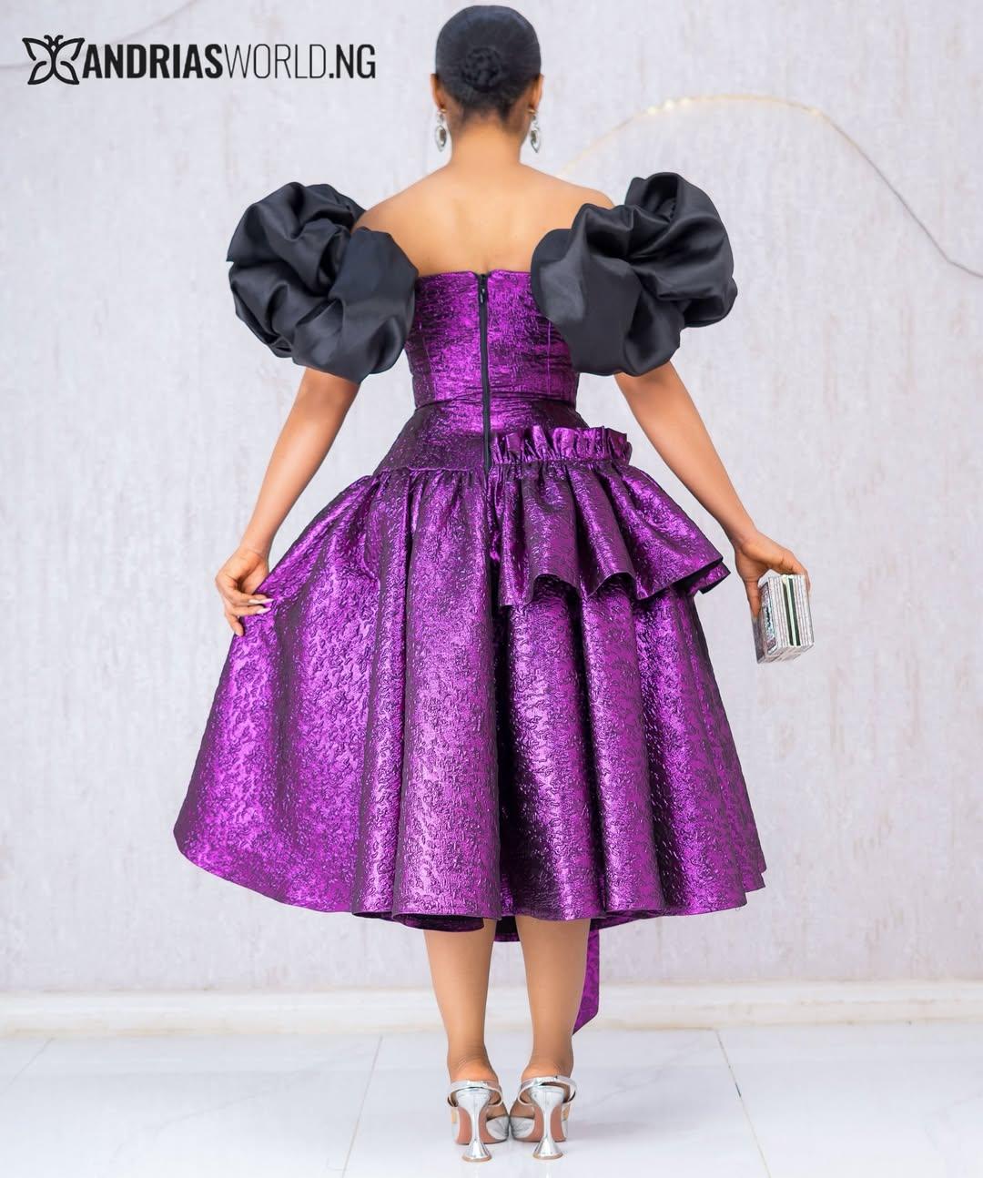 Purple shimmer damask skater dress Purple shimmer damask skater dress