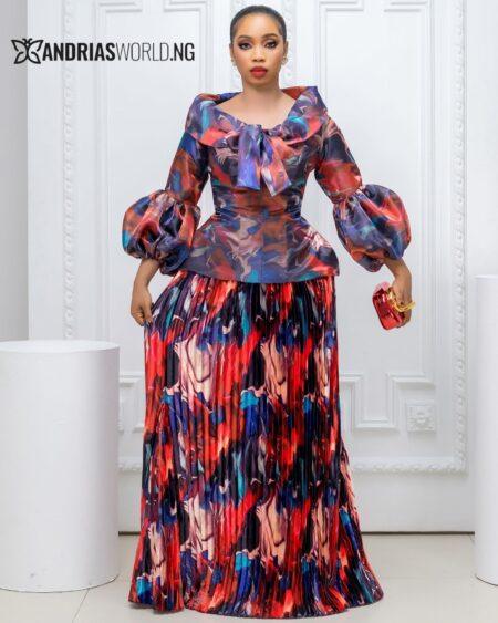 Multicolored Sunray Skirt with Organdy Top