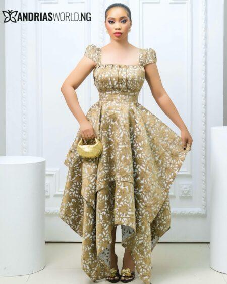 Gold and White Skater Dress