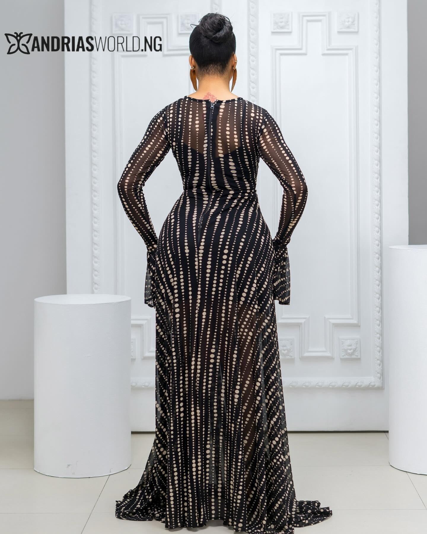 Black Mesh Maxi Dress Black Mesh Maxi Dress