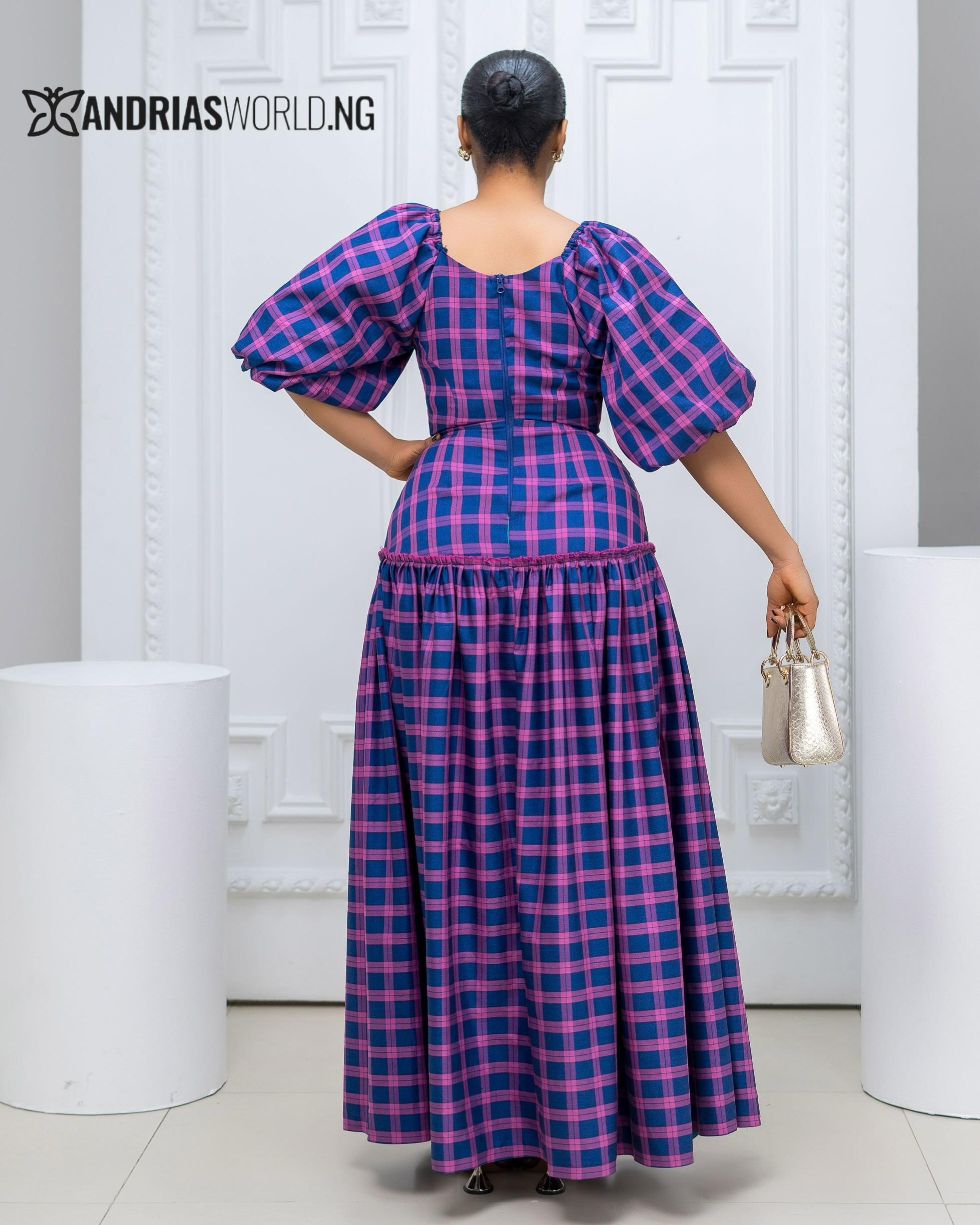 Pink and Navy blue Maxi Dress Pink and Navy blue Maxi Dress