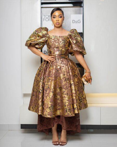 Gold and Brown Damask Skirt Set Gold and Brown Damask Skirt Set