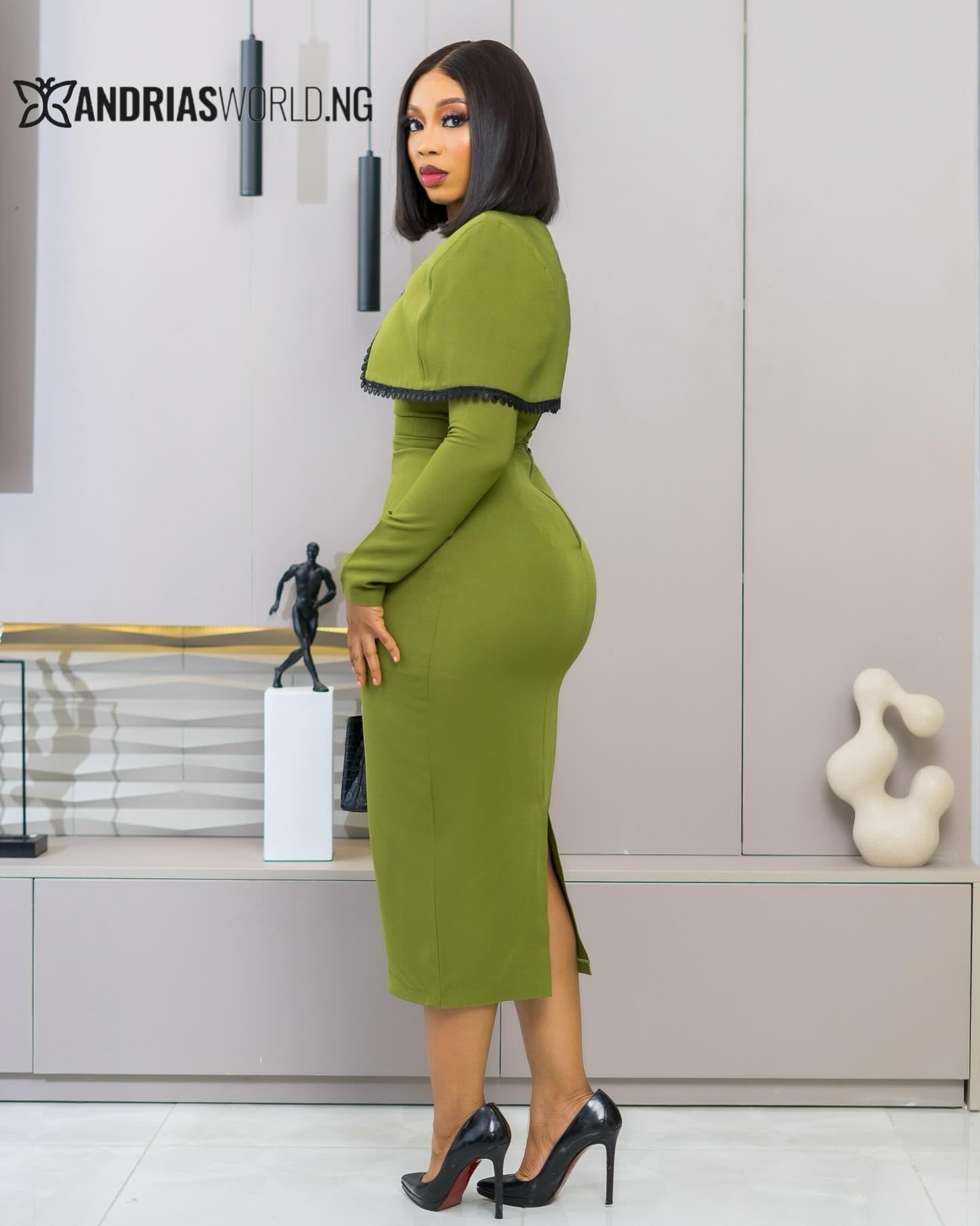 Olive Midi Dress with Cape Olive Midi Dress with Cape