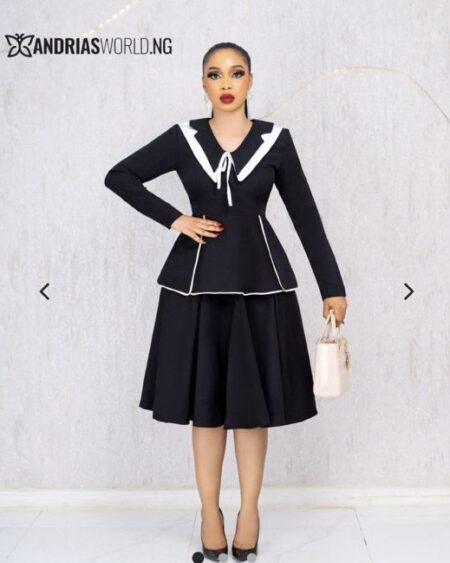 BLACK PEPLUM SKIRT SET