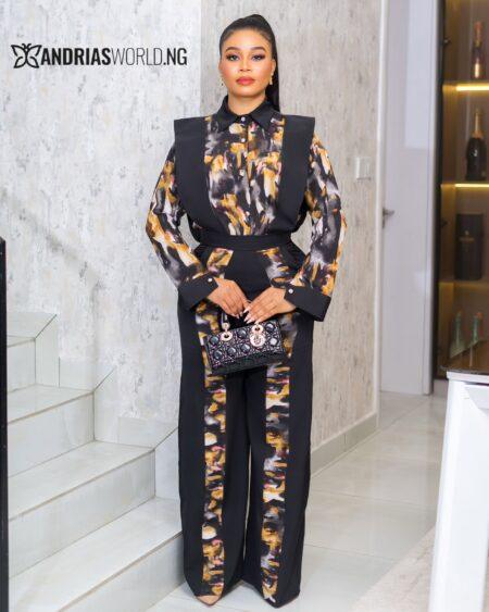 Multicolored Two Piece Trouser Set