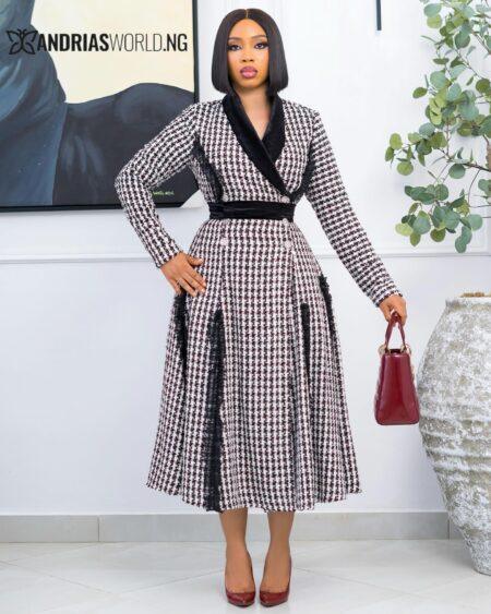 Black and White Tweed Blazer Dress (PRE-ORDER)
