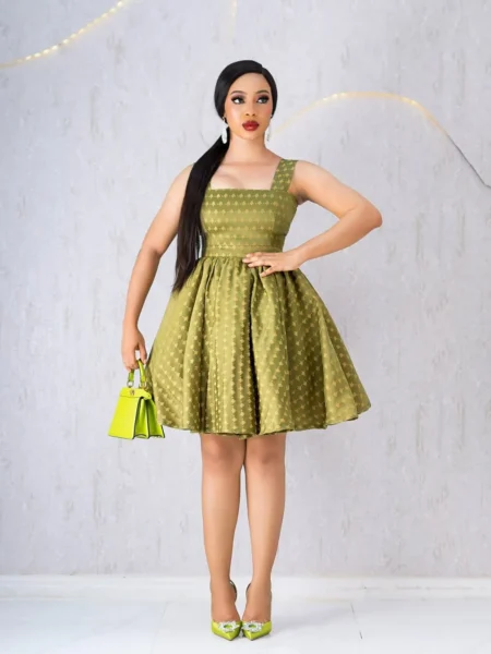 Lemon damask ball gown