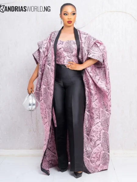 Pink and black three piece damask set