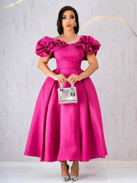 Wine skater dress