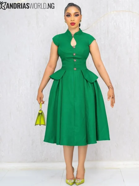 Green Flare dress