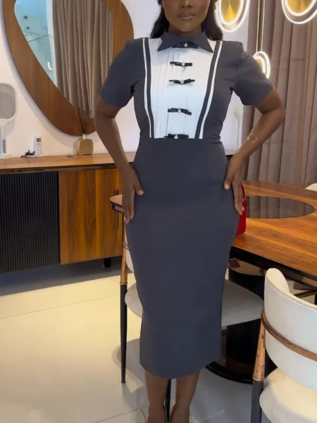 Grey monarch dress