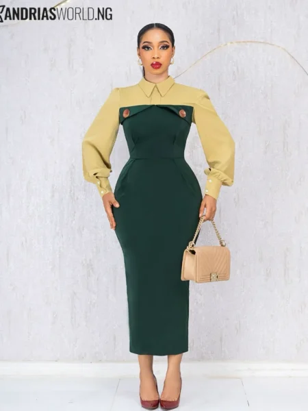 Green and lemon dress