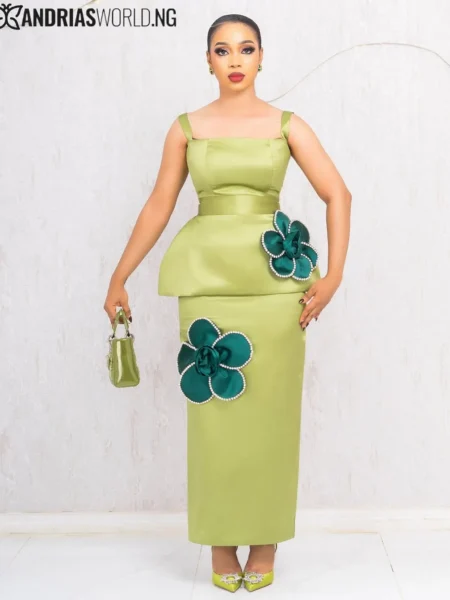 Lemon Green mikado two piece skirt set