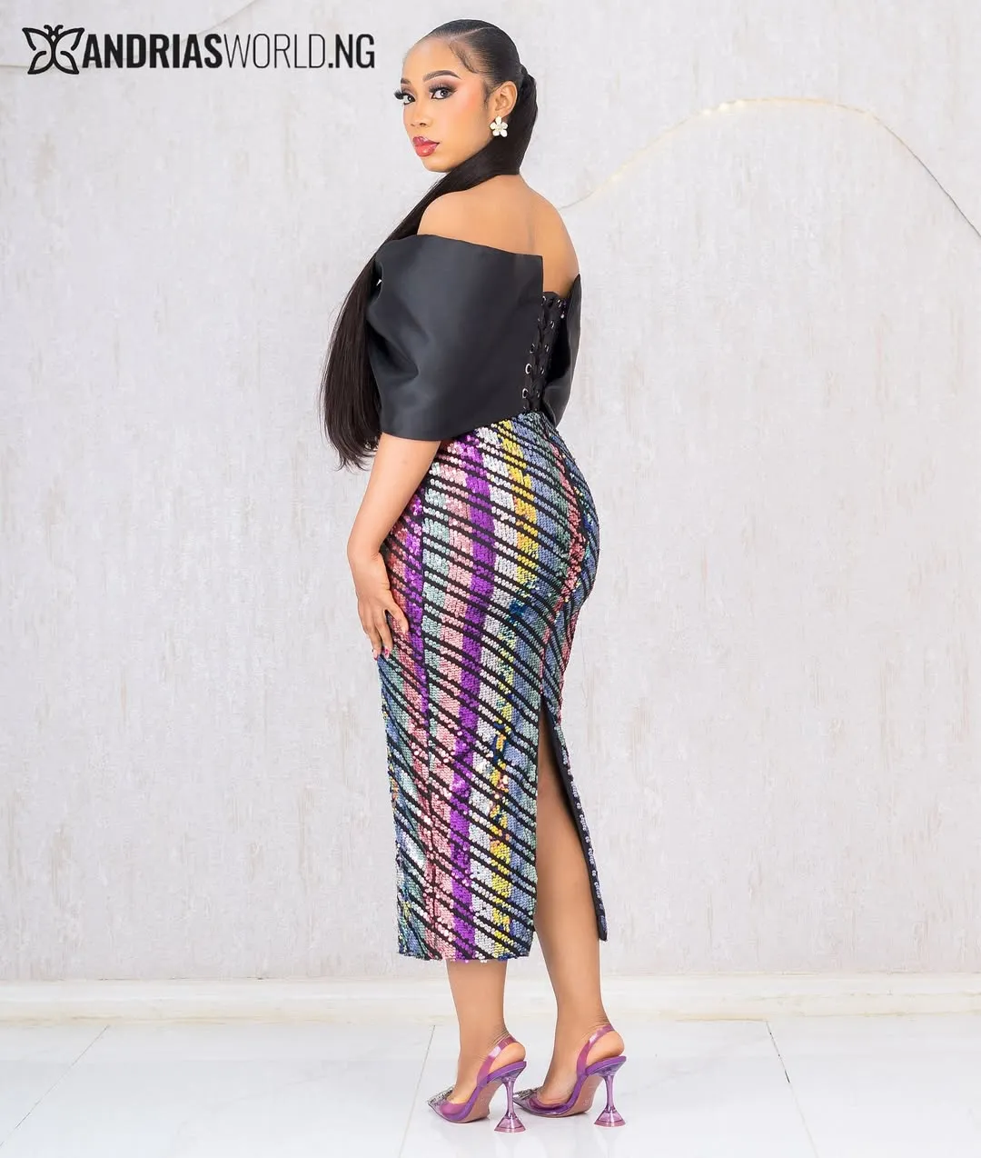 Multicolored sequin corset dress - Image 2