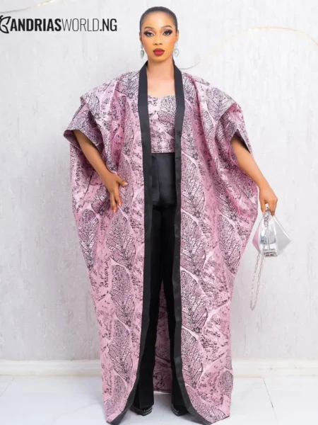 Pink and black 3-piece damask set