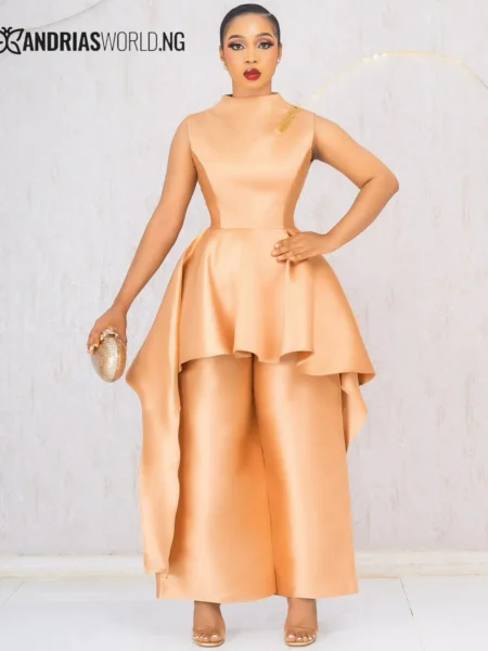 Gold palazzo trouser set