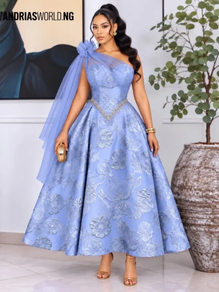 (PRE-ORD) Blue Damask Skater dress