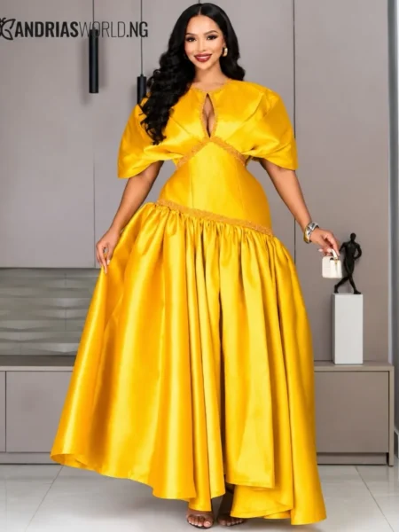 Marigold Yellow Beaded Dress (PRE-ORDER)